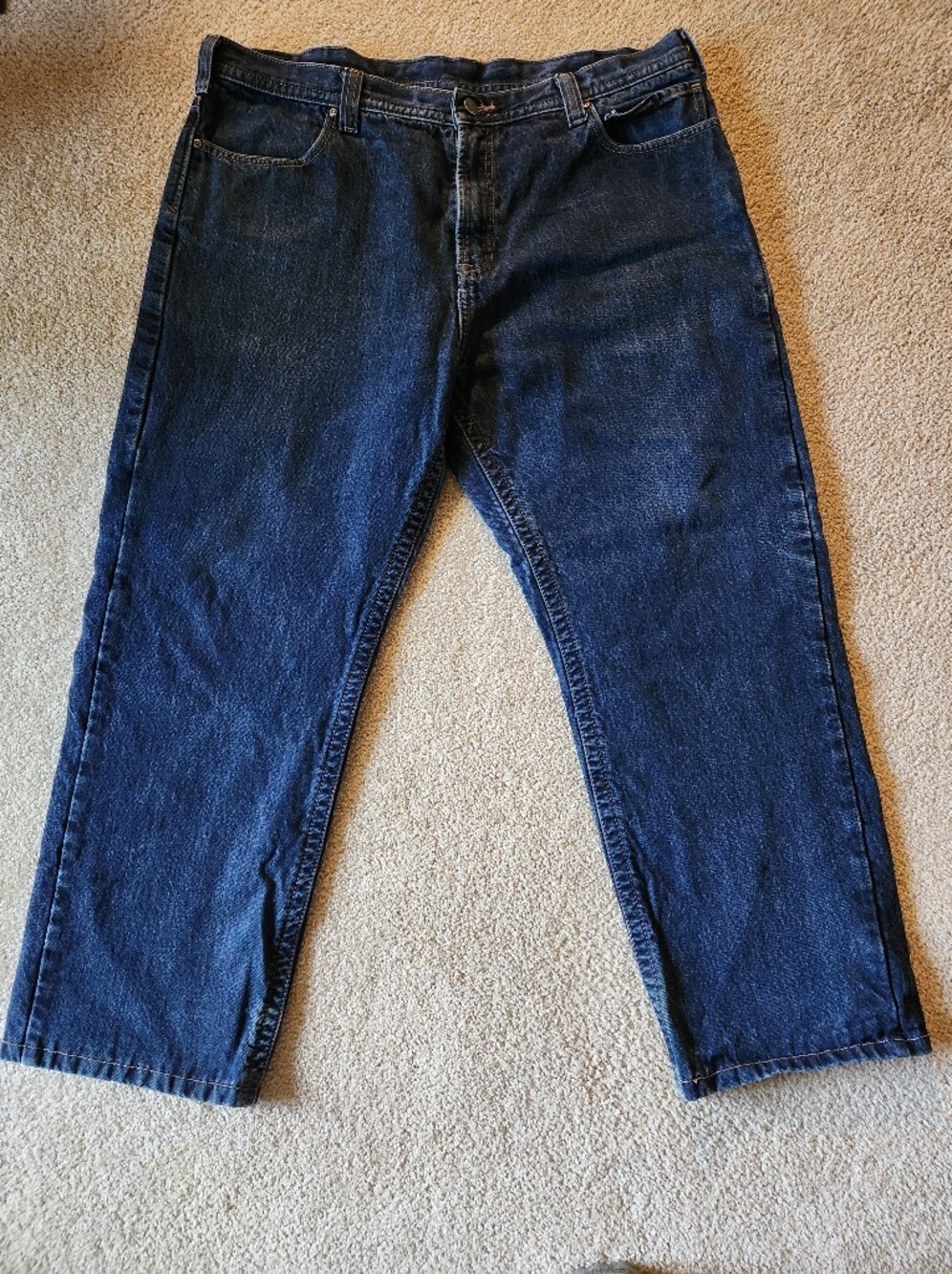 Harley-Davidson Men's Flannel-lined Dark Blue Jeans - Size 40x34